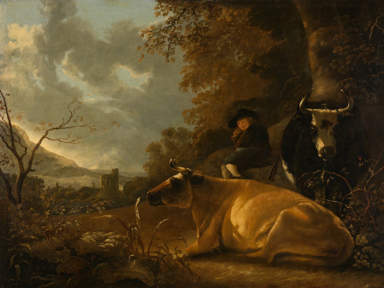 Paysage avec des vaches et un jeune berger - Aelbert Cuyp