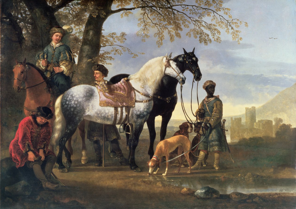 Chasseurs arrêtés, vers 1650 - Aelbert Cuyp