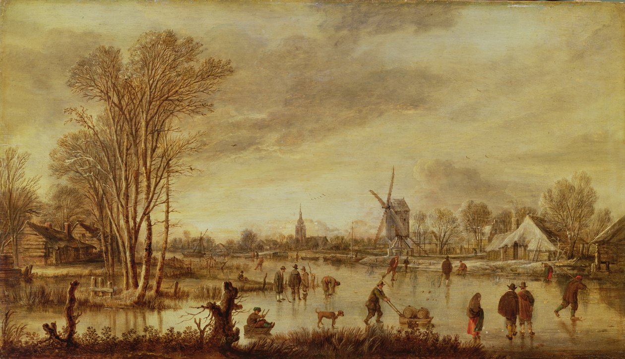 Une rivière en hiver - Aert van der Neer