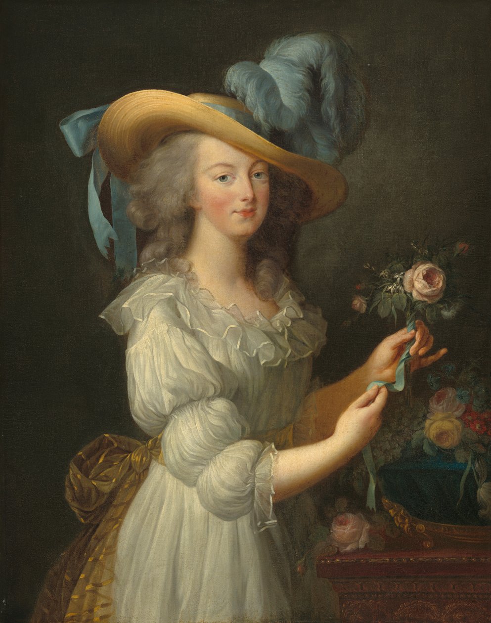 Marie-Antoinette en robe de mousseline - Elisabeth Louise after Vigee Lebrun