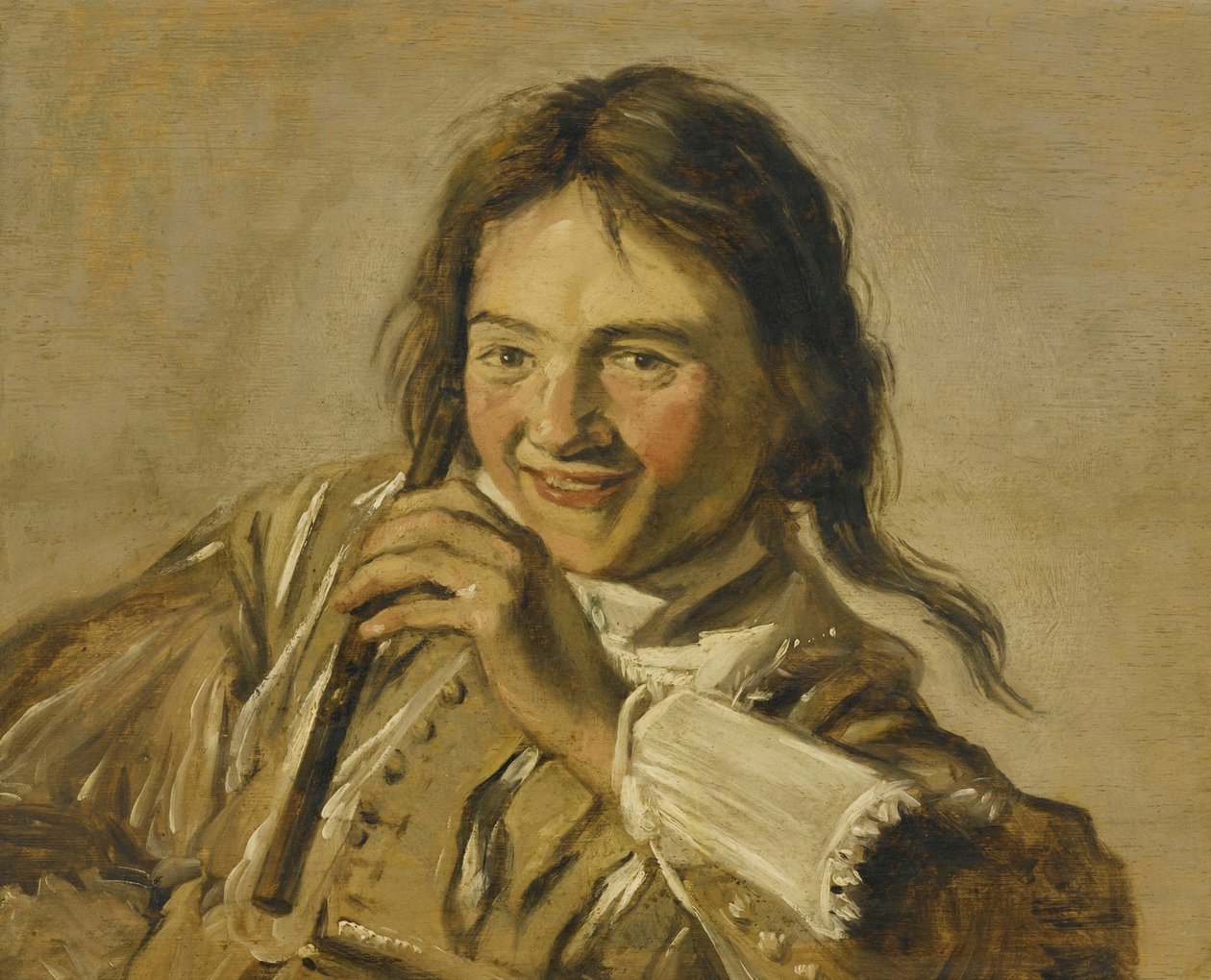 Un jeune garçon avec une flûte - After Frans Hals