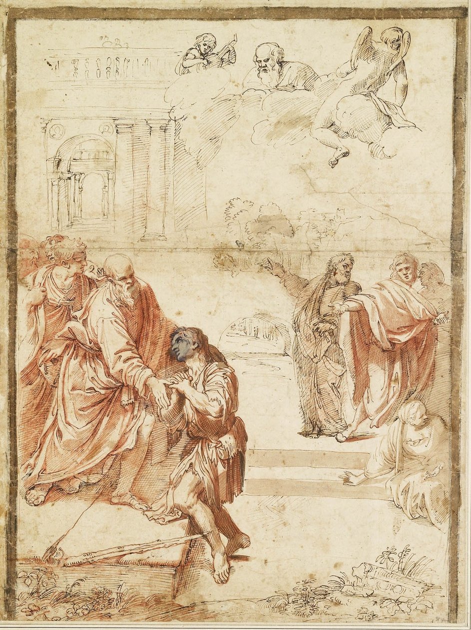 Le Retour du fils prodigue - Agostino Carracci