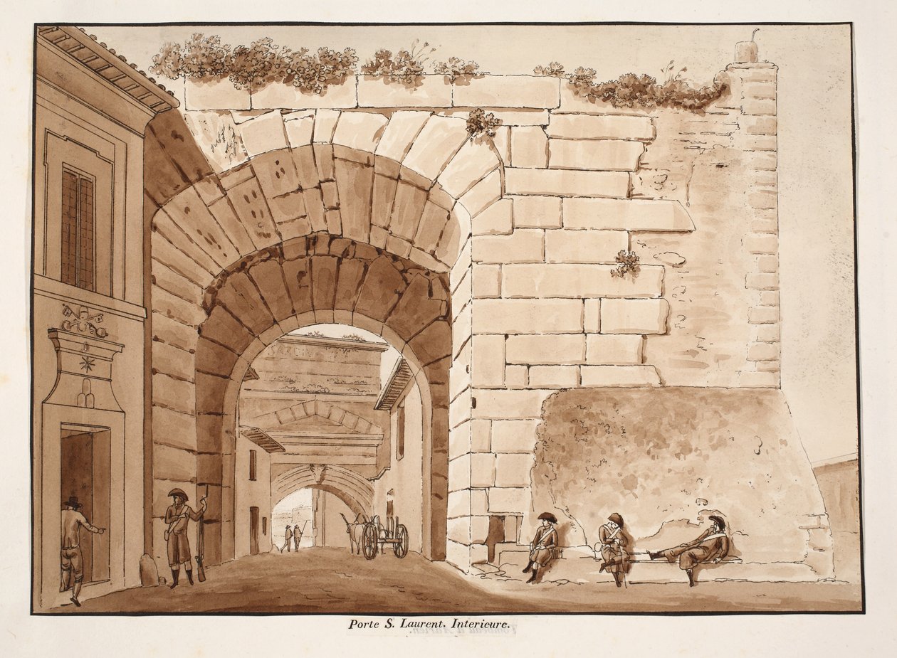 Intérieur de la Porta San Lorenzo, 1833 - Agostino Tofanelli