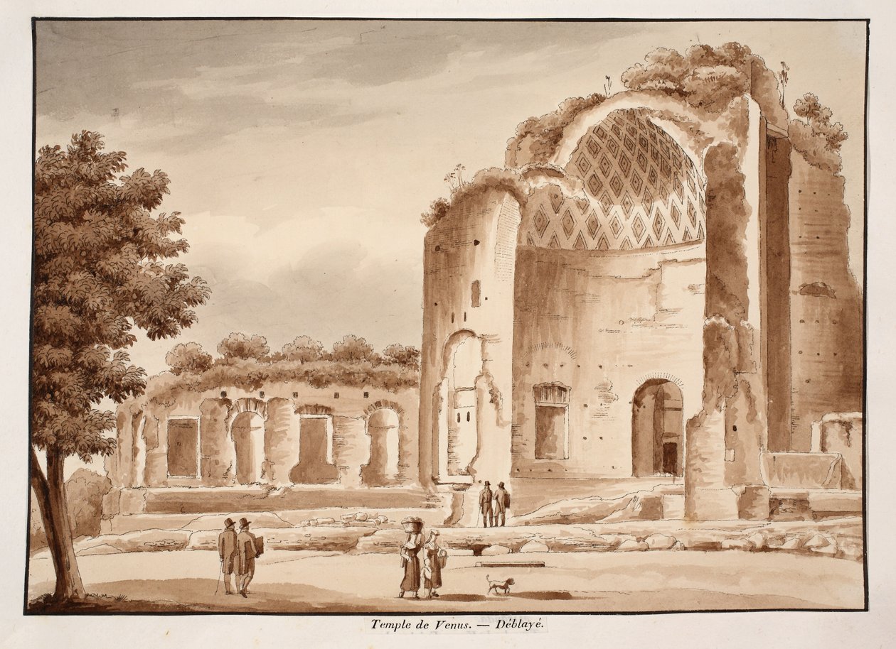 Le Temple de Vénus après avoir été nettoyé, 1833 - Agostino Tofanelli