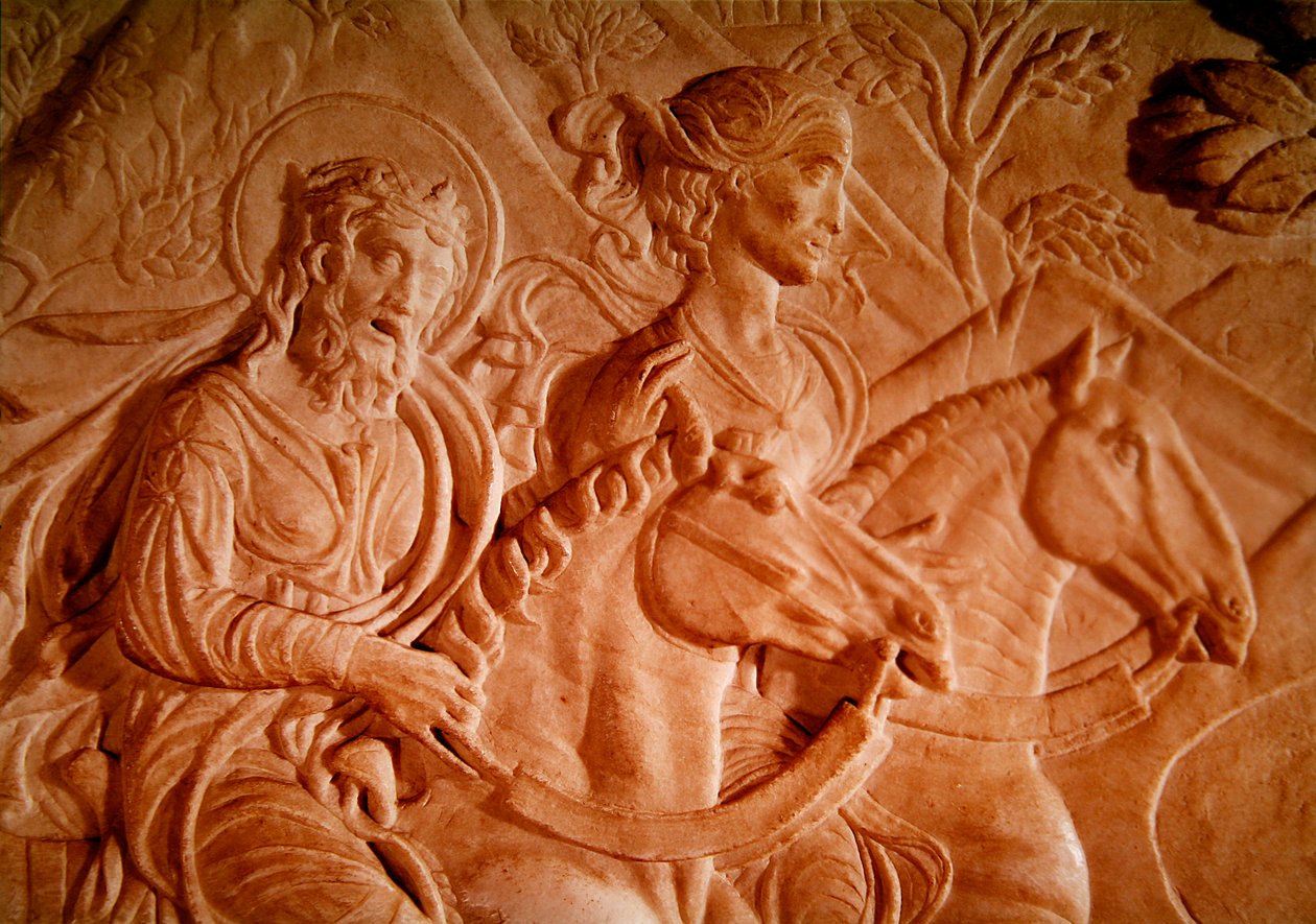 Détail du voyage de Saint Sigismond (détail) - Agostino di Duccio