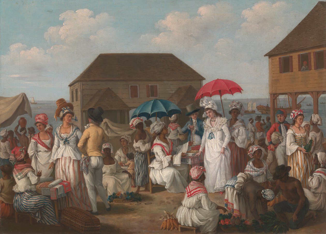 Marché de lin, Dominique - Agostino Brunias