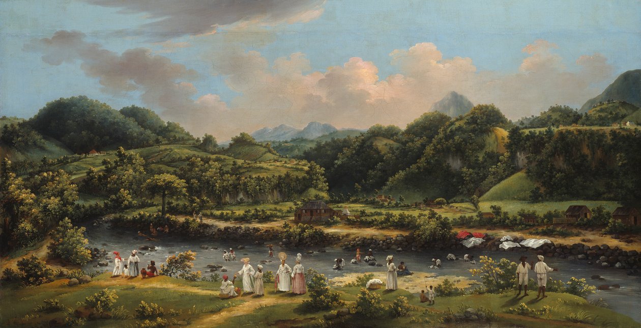 Vue sur la rivière Roseau, Dominique - Agostino Brunias