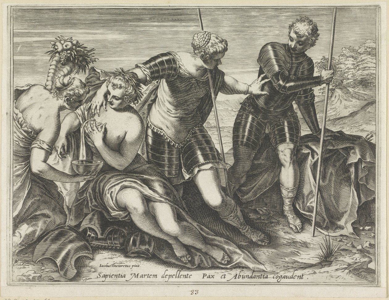 Mars chassé par Minerve - Agostino Carracci