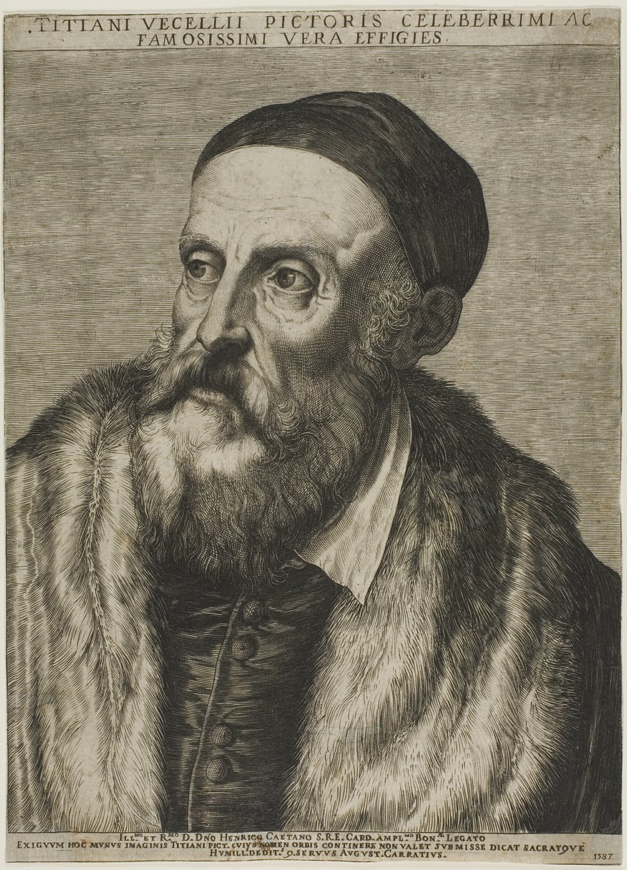 Portrait de Titien - Agostino Carracci