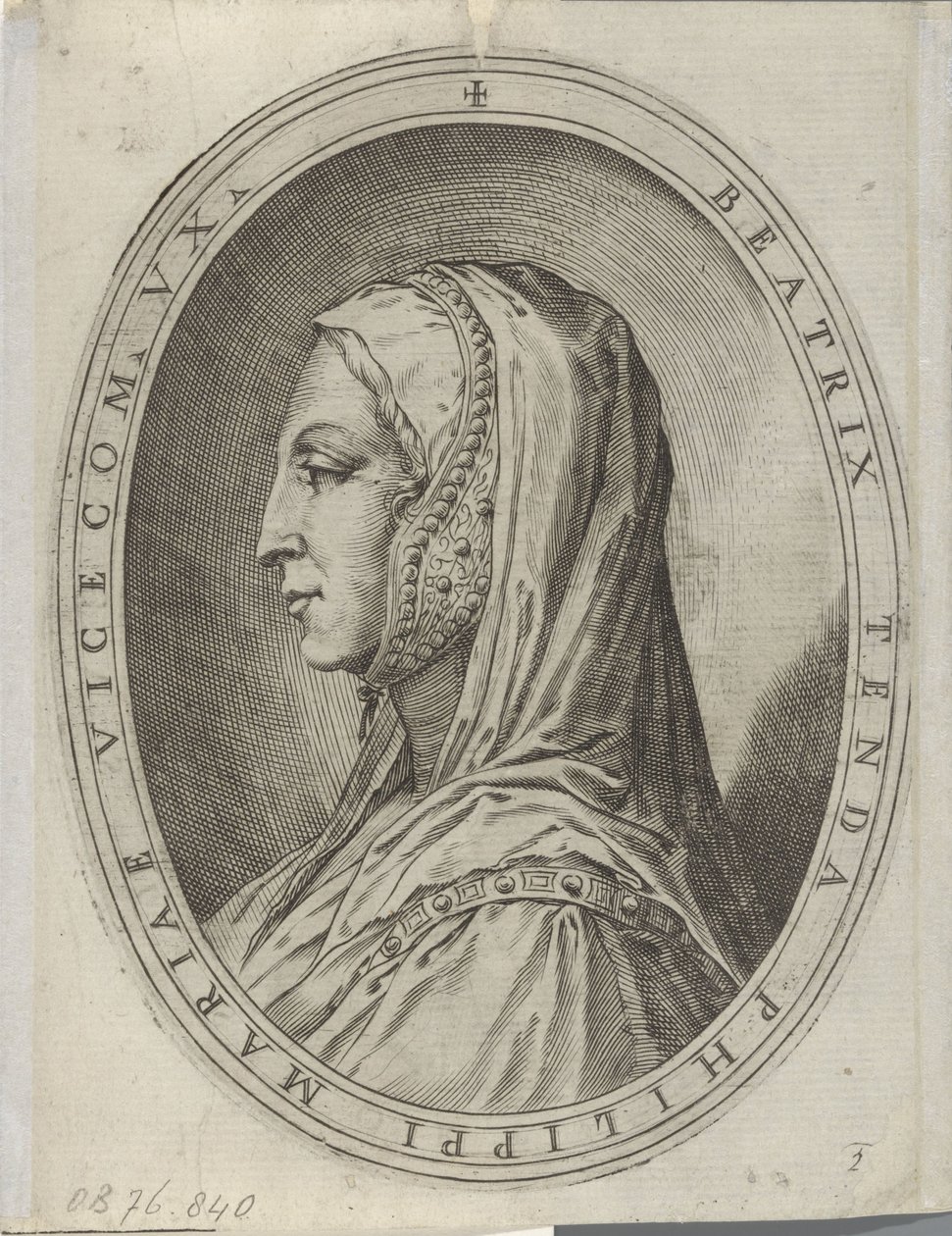 Portrait de Beatrice di Tenda - Agostino Carracci