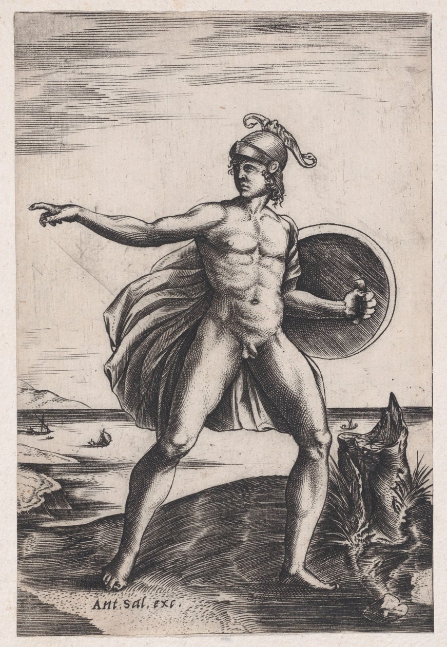Un guerrier - Agostino Veneziano