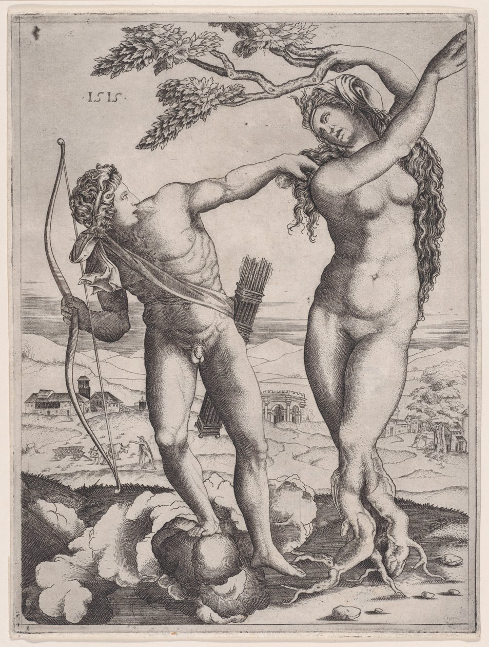 Apollon et Daphné, daté 1515 - Agostino Veneziano