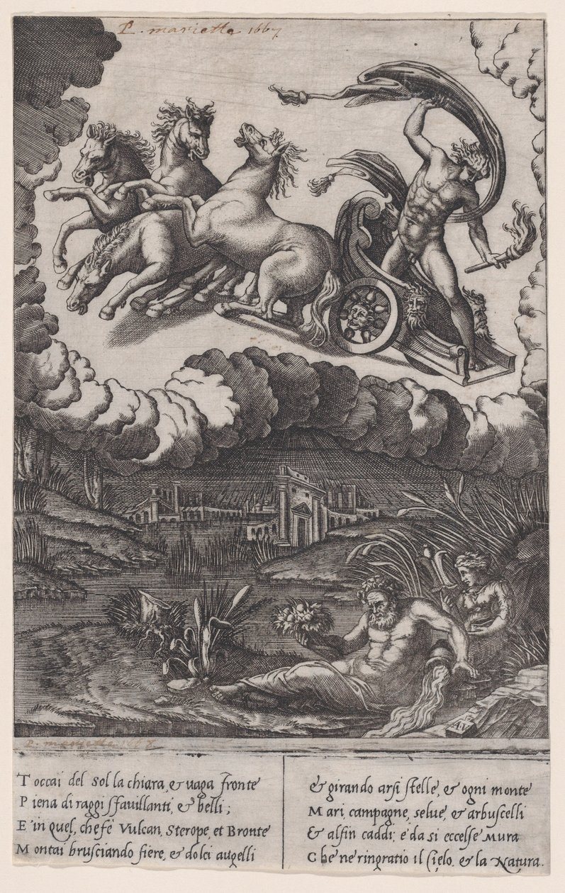Phaéton, vers 1514-36 - Agostino Veneziano