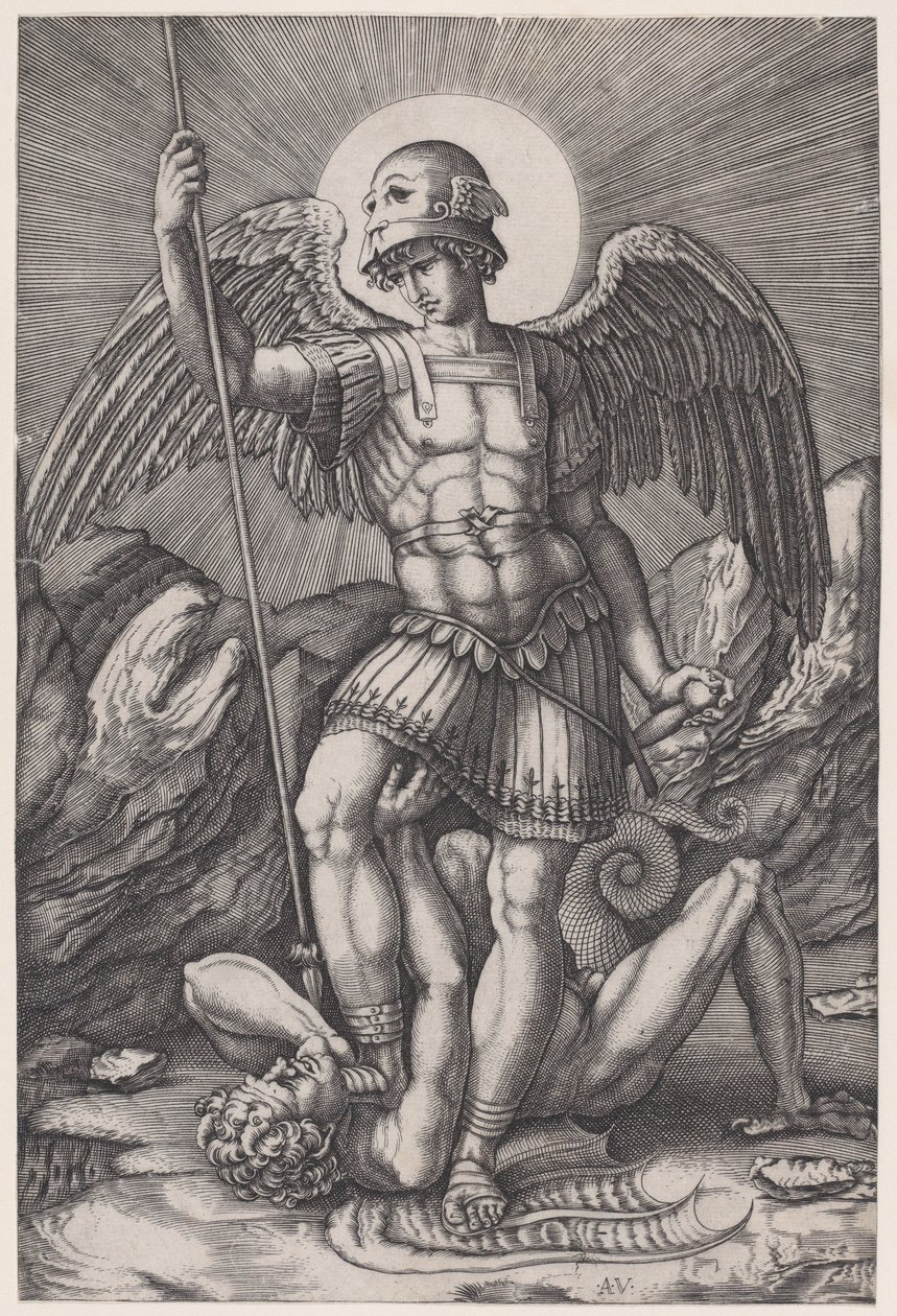 Saint Michel, vers 1514-16 - Agostino Veneziano