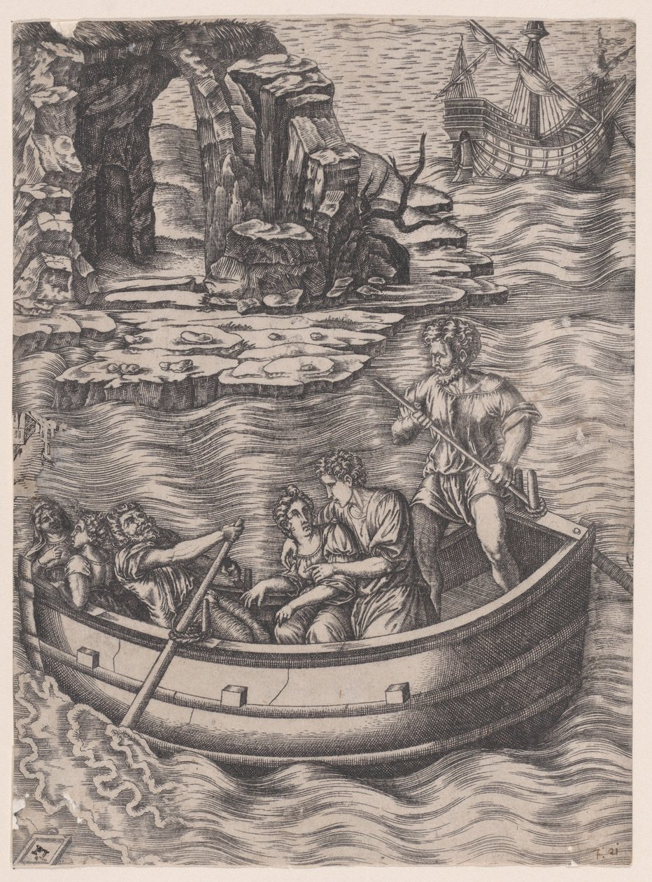 Le Bateau, vers 1514-36 - Agostino Veneziano