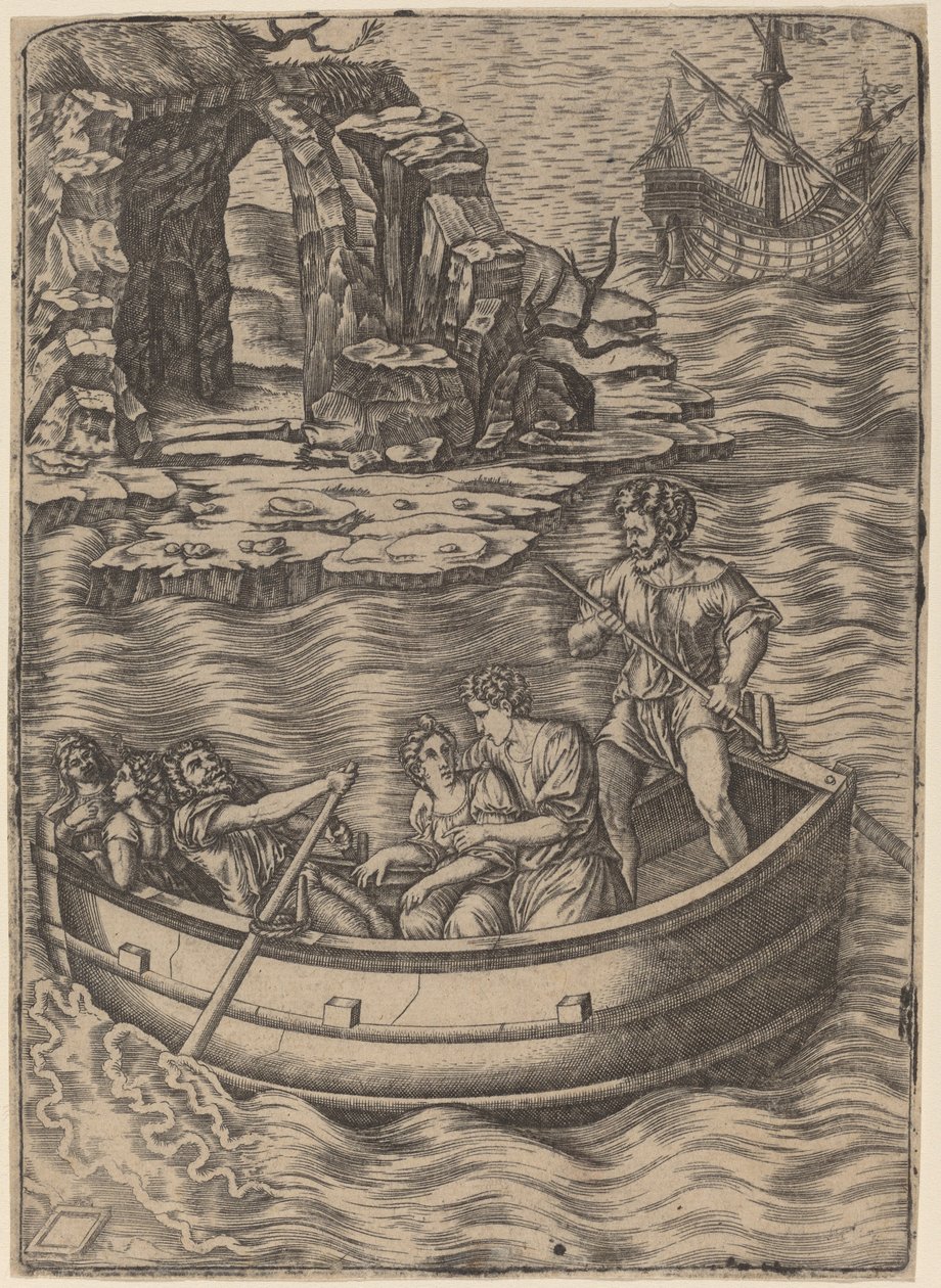 La Barque - Agostino dei Musi after Raphael