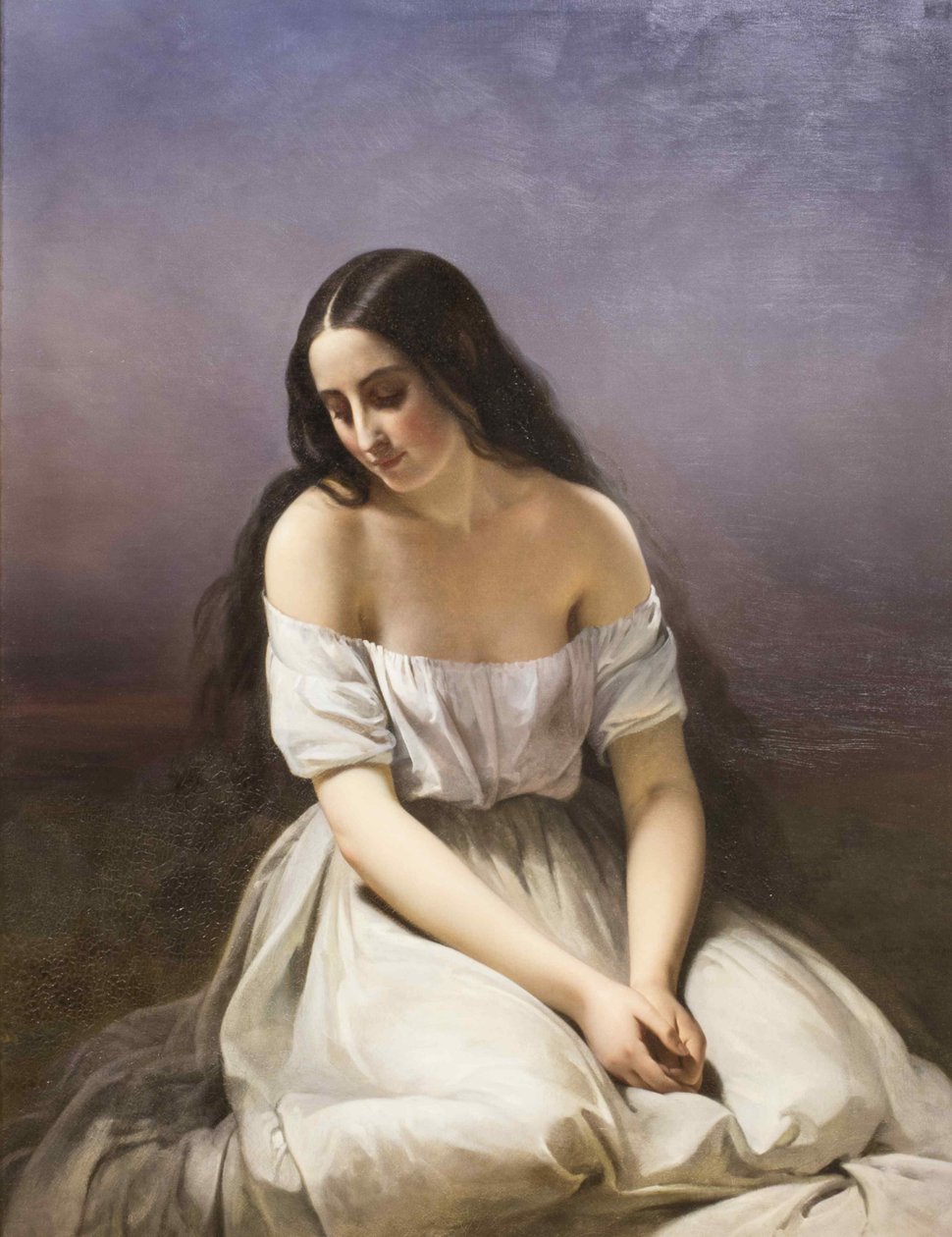 Jeune femme agenouillée - Aimée Brune Pagès