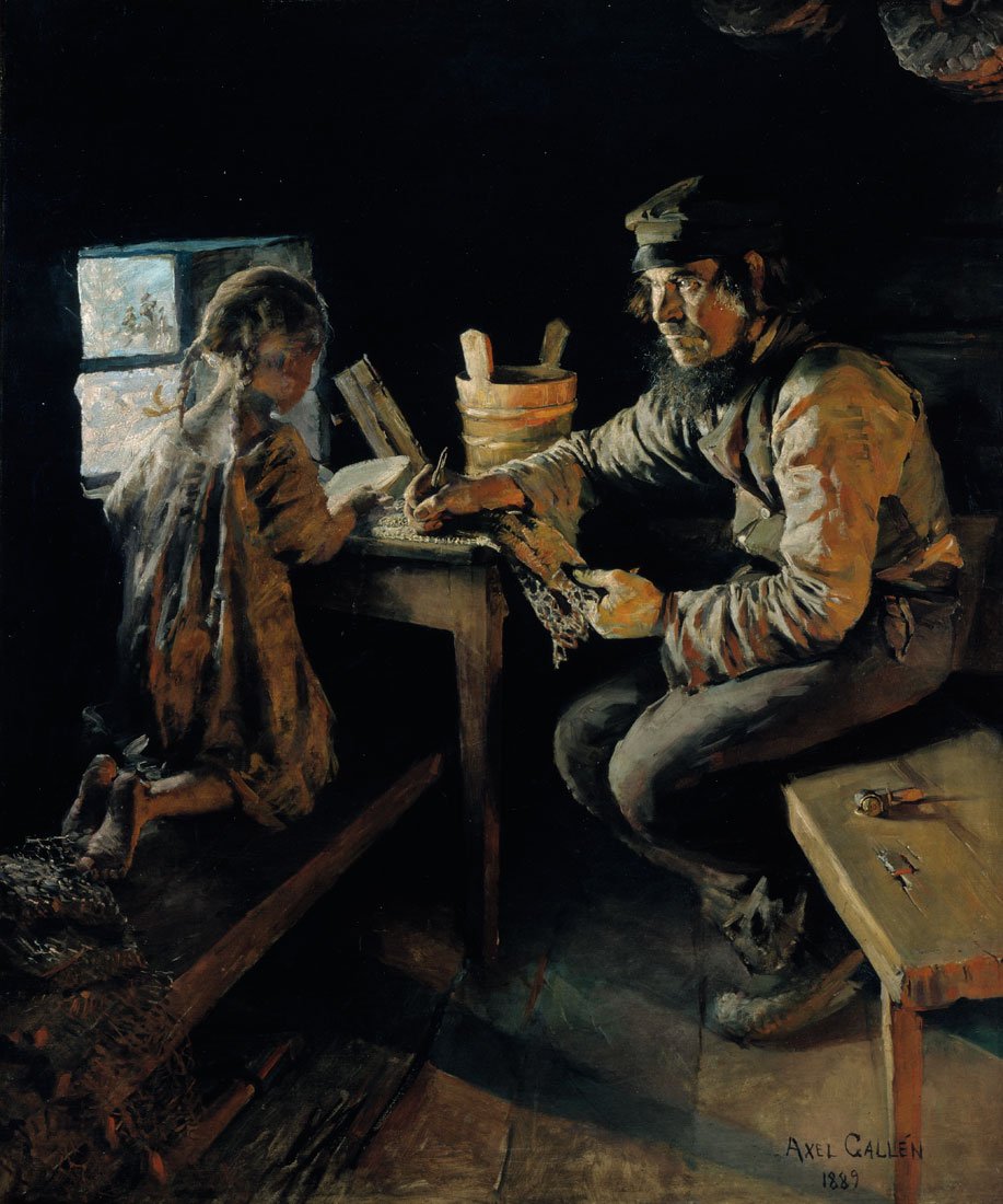 Première leçon - Akseli Gallen Kallela