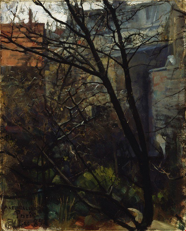 Cour arrière parisienne - Akseli Gallen Kallela