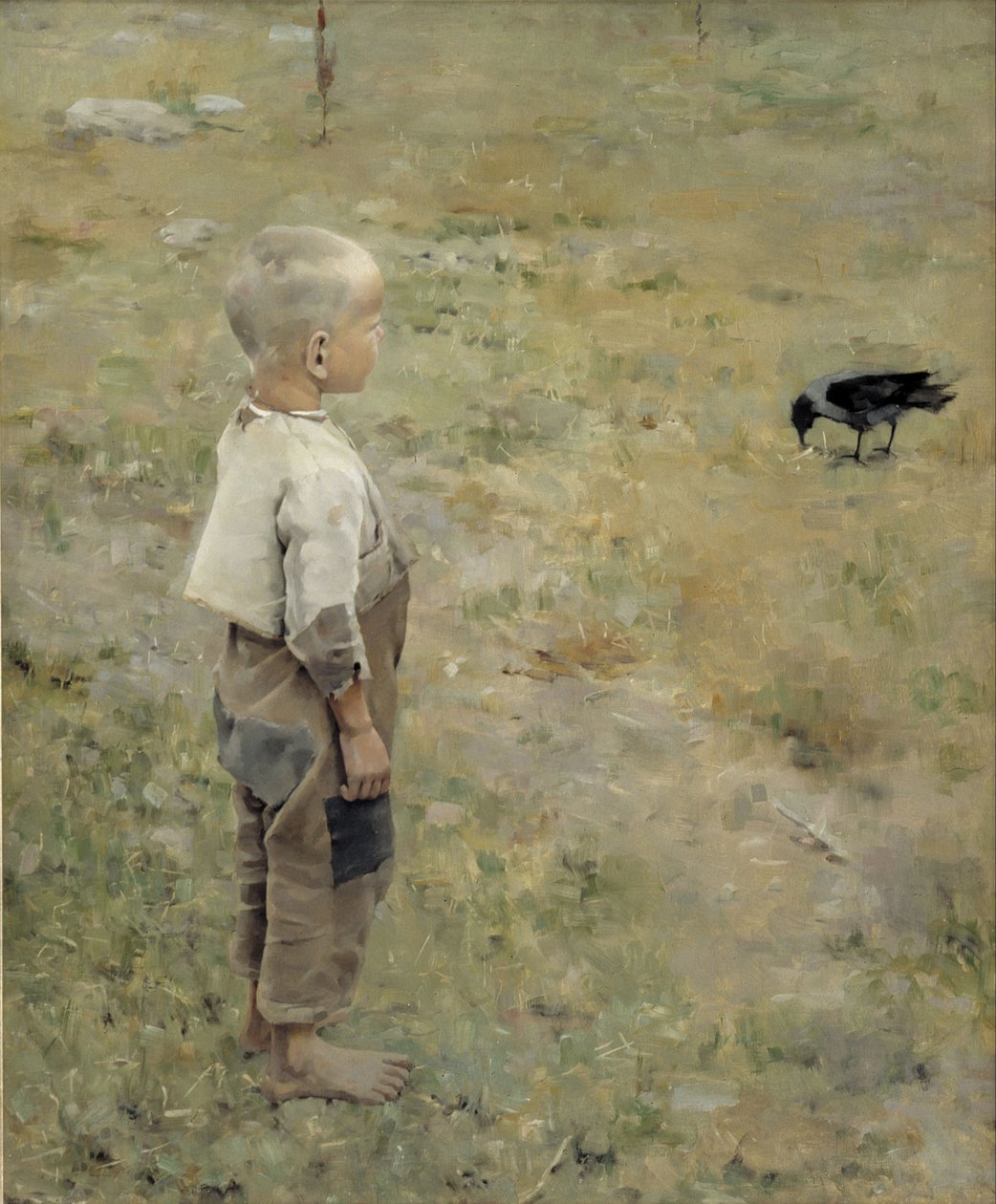 Garçon avec un corbeau - Akseli Gallen Kallela