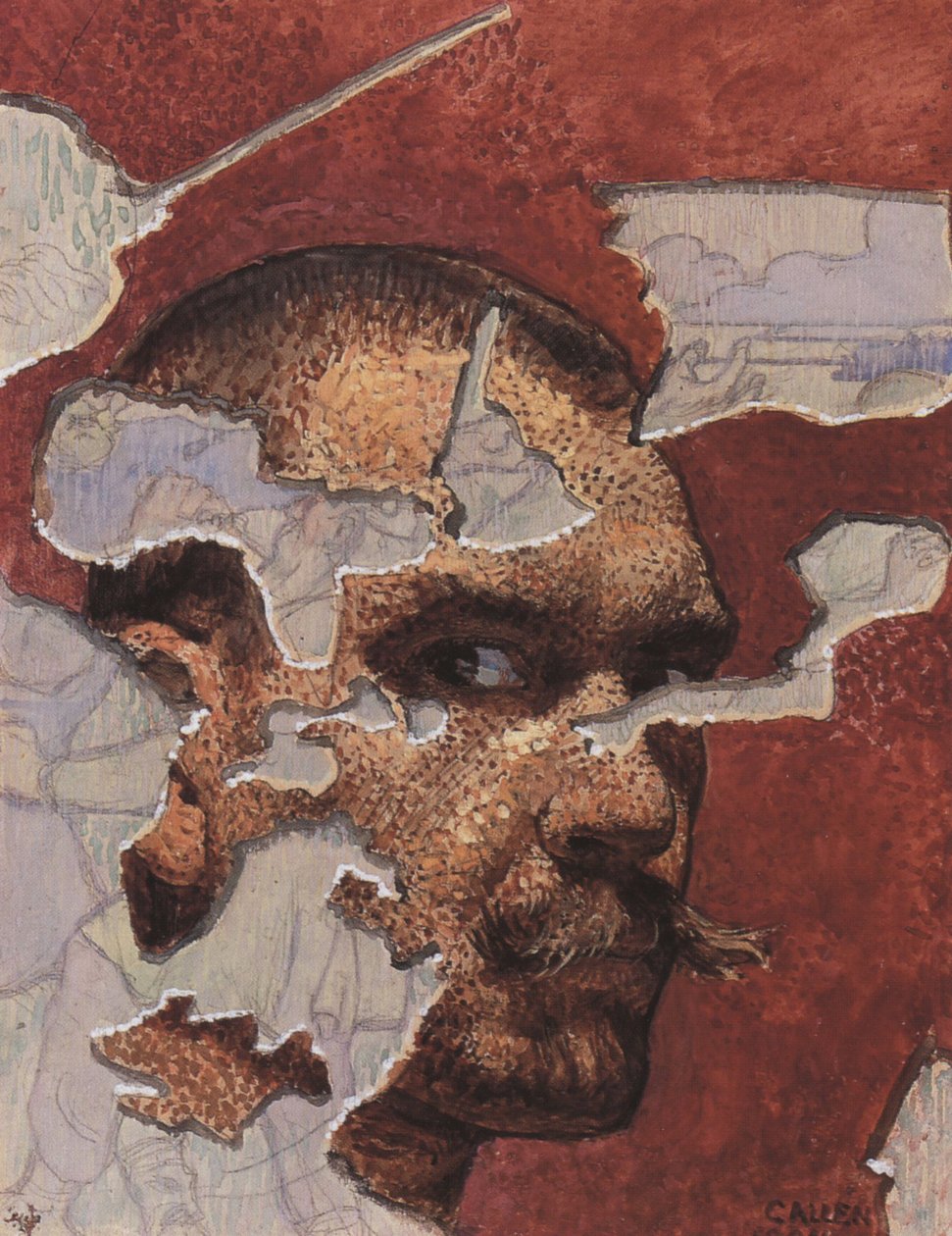 Autoportrait en fresque, 1894 - Akseli Gallen Kallela