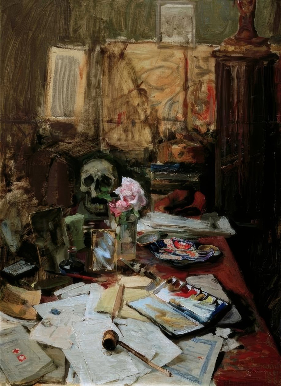 Bureau de travail à Paris - Akseli Valdemar Gallen Kallela