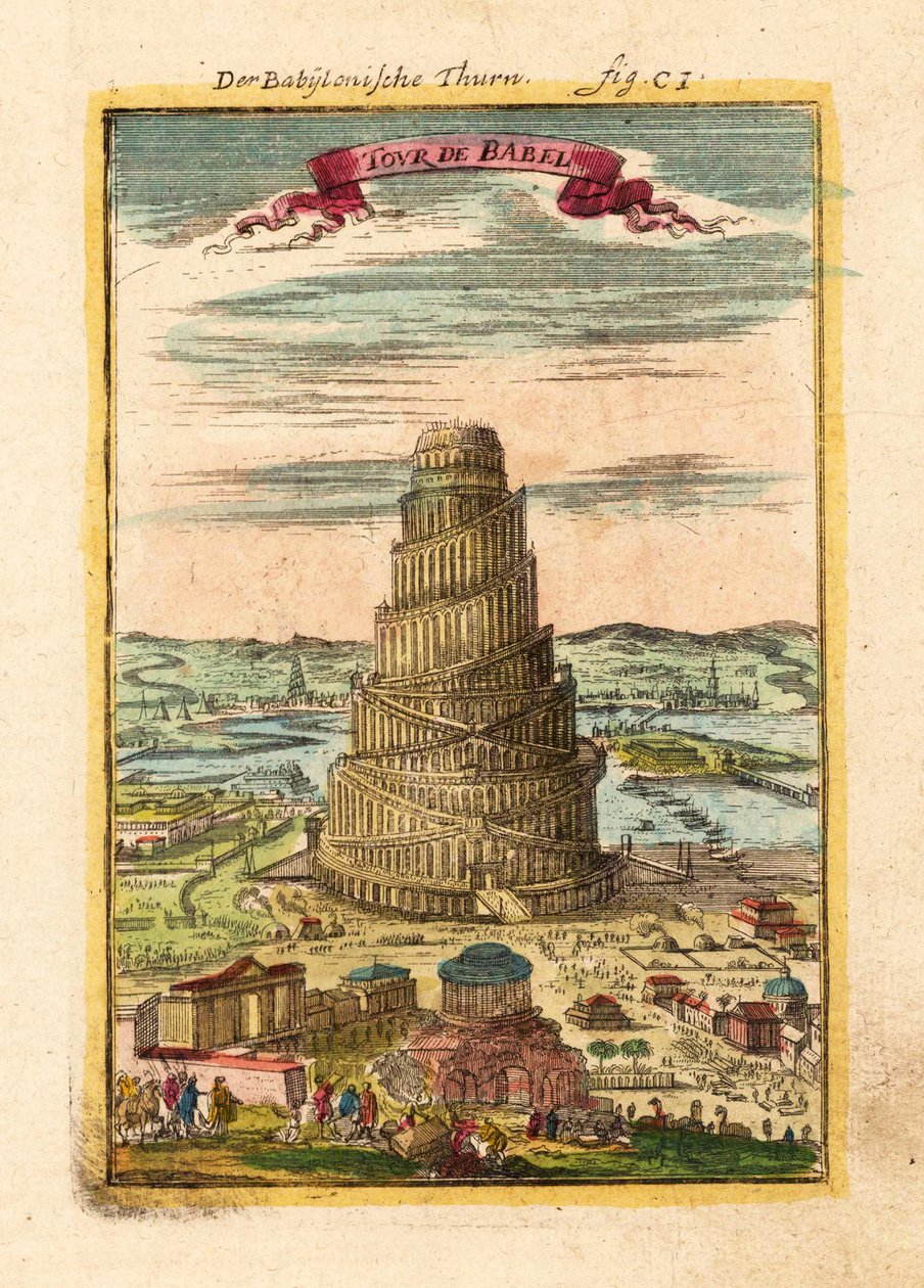Tour de Babel, 1719 - Alain Manesson Mallet
