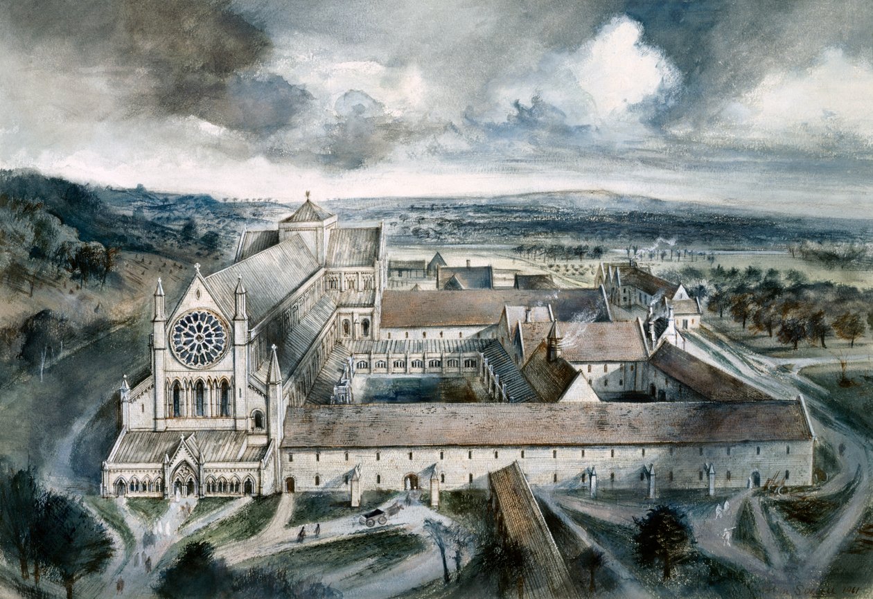Abbaye de Byland, 1539, vers les années 1960 - Alan Ernest Sorrell