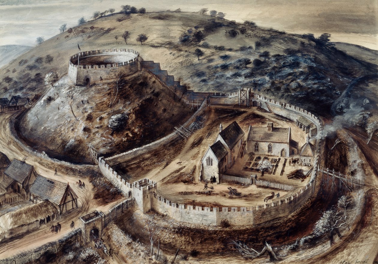 Château de Totnes, XIVe siècle, vers les années 1960 - Alan Ernest Sorrell