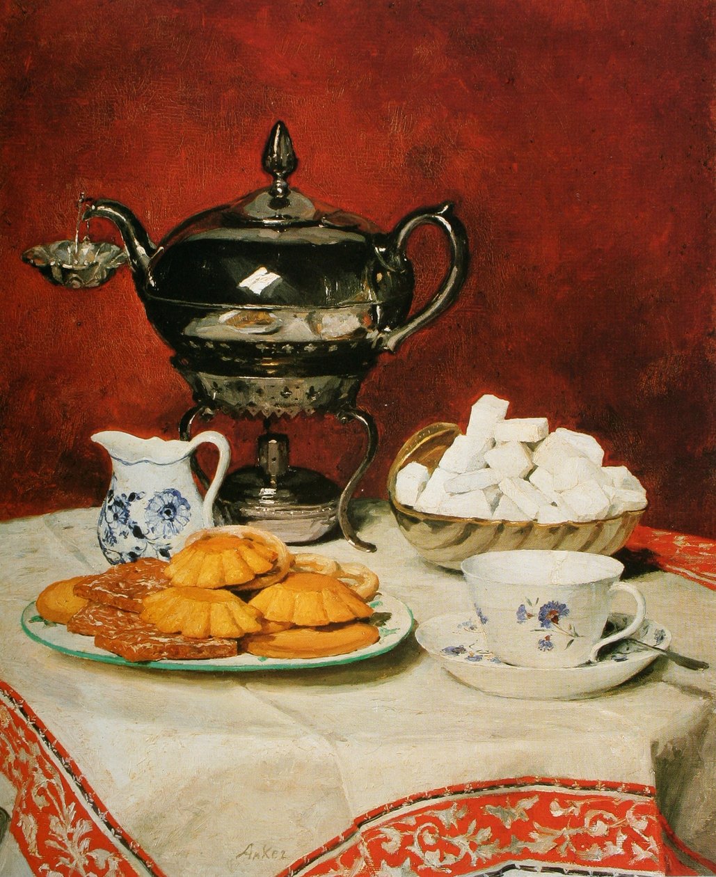 Nature Morte Thé et Petits Pains - Albert Anker