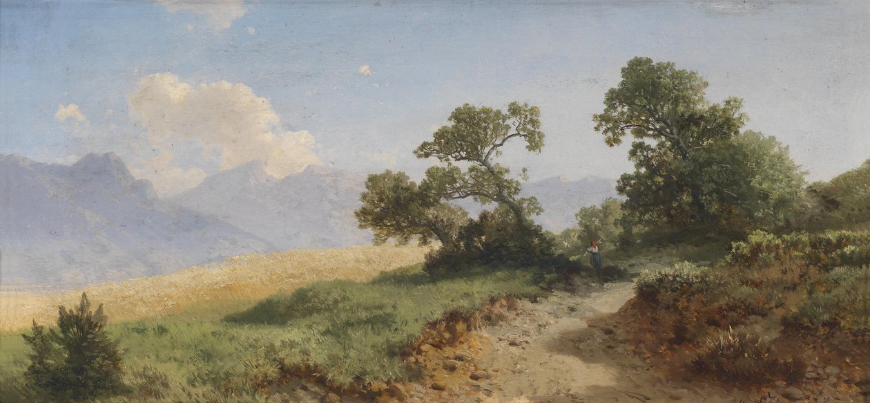 Paysage avec personnages - Albert August Zimmermann
