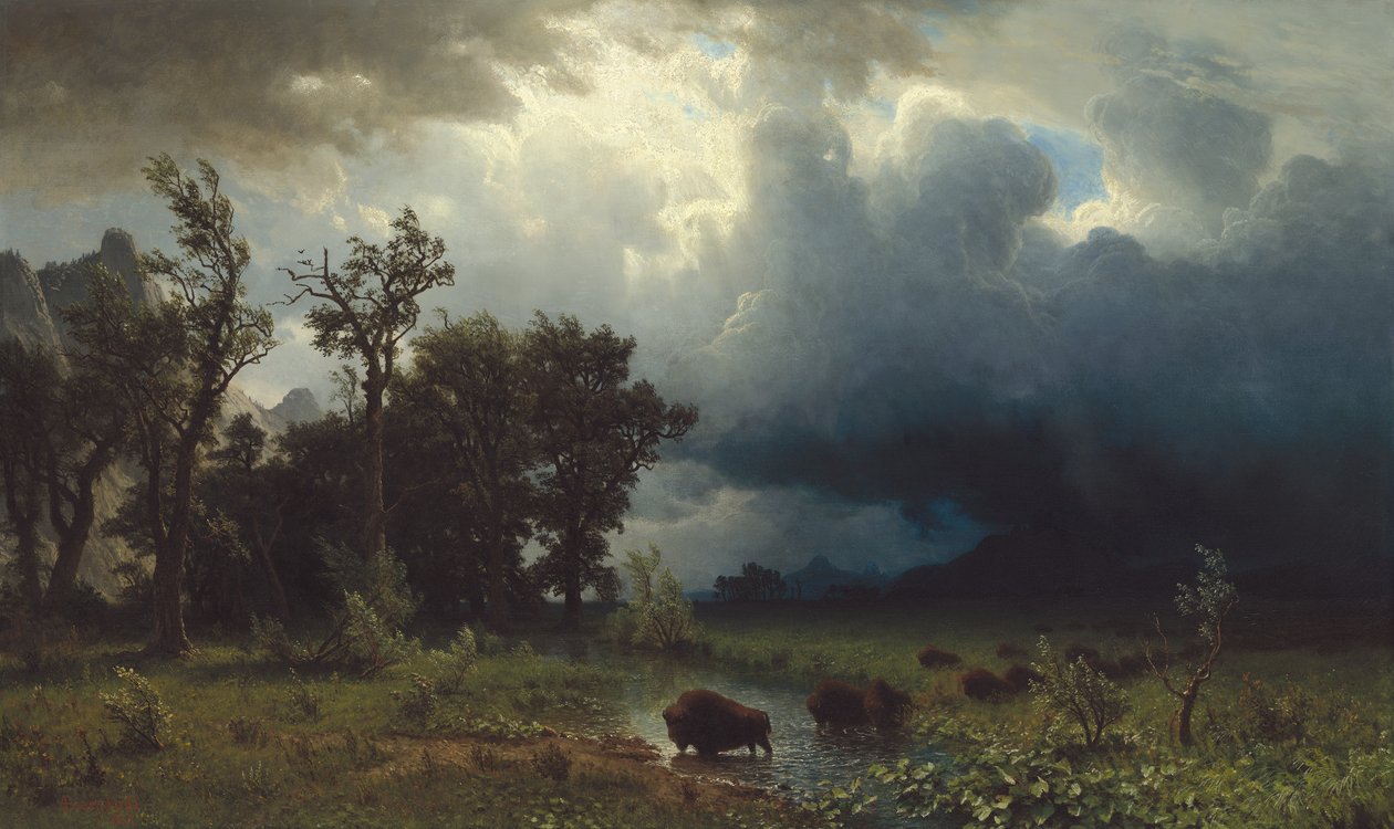 Piste de bisons : La tempête imminente, 1869 - Albert Bierstadt