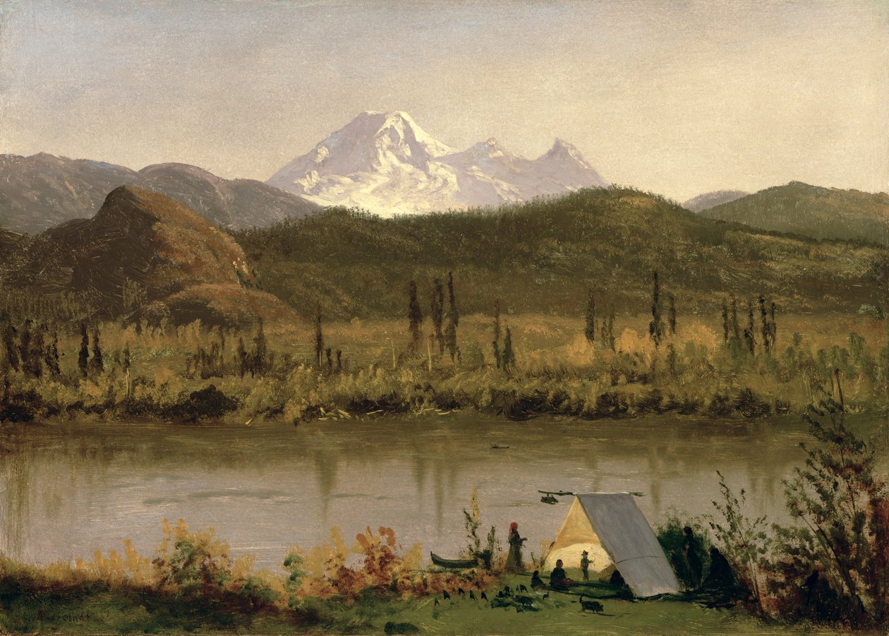 Mont Baker, Washington, depuis la rivière Frazier, c.1889 - Albert Bierstadt