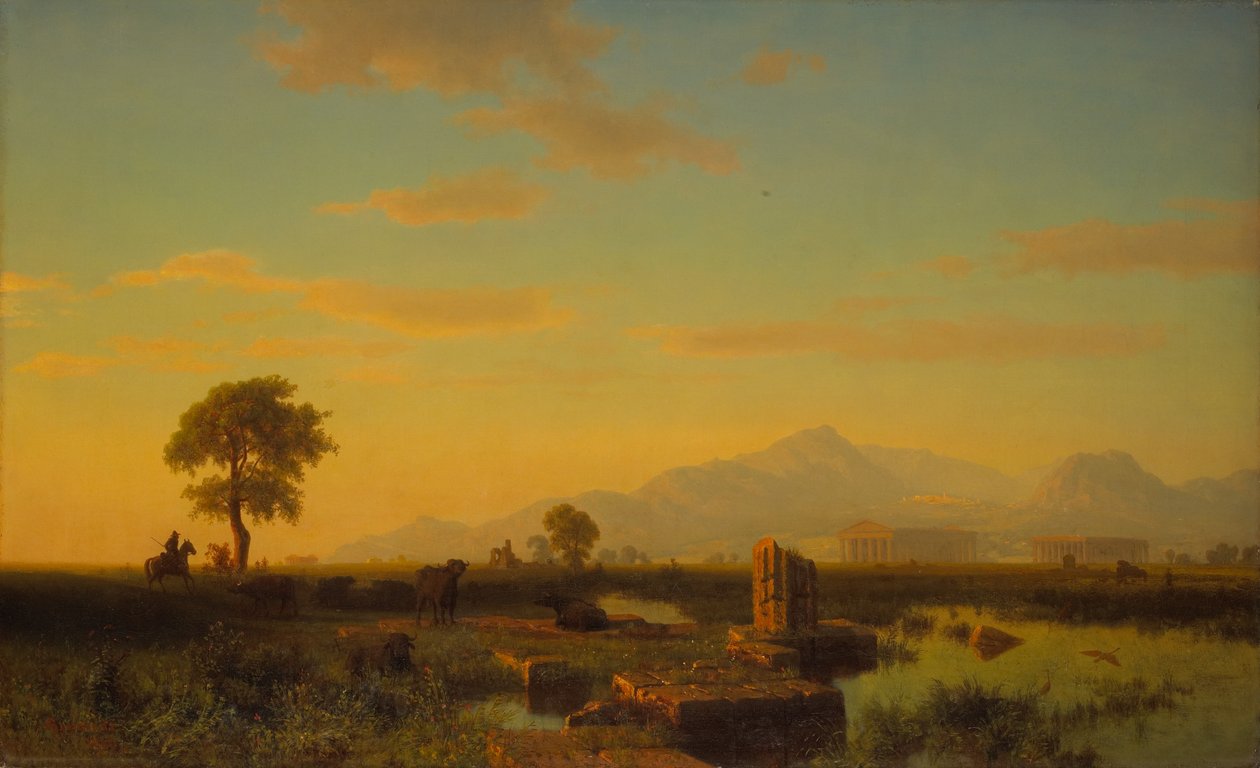 Ruines de Paestum, 1858 - Albert Bierstadt