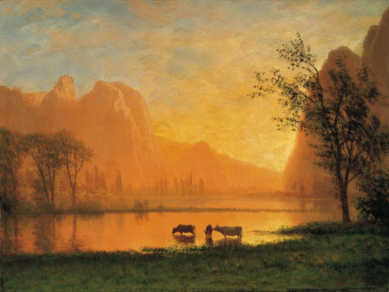 Crépuscule à Yosemite - Albert Bierstadt
