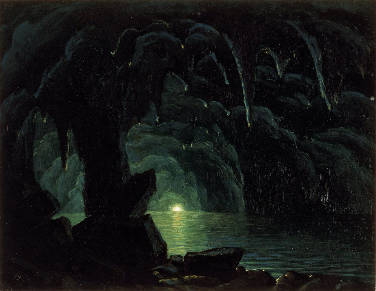 La Grotte Bleue, Capri - Albert Bierstadt