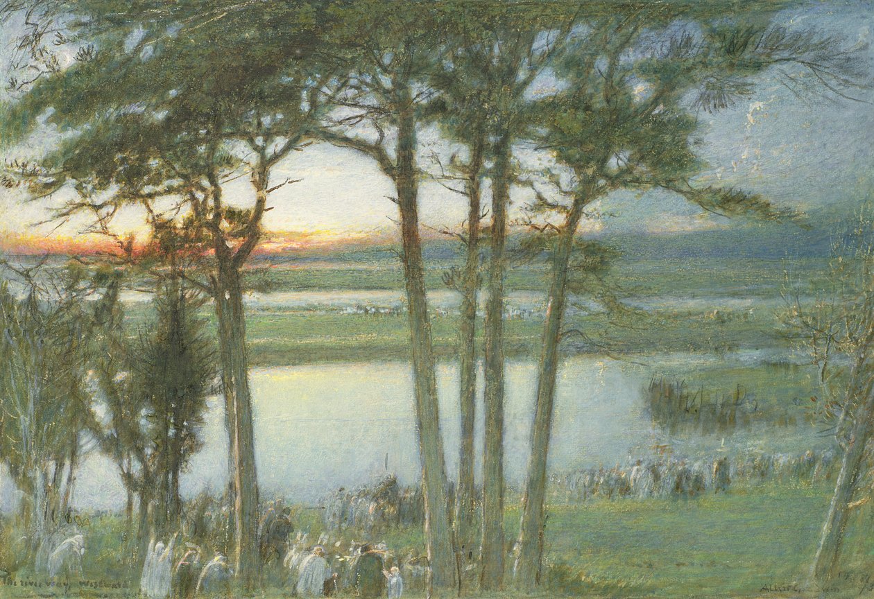 Procession funéraire indienne - Albert Goodwin