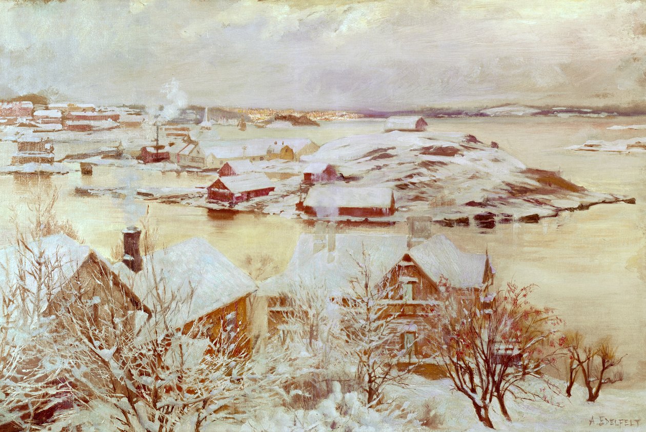 Un jour de décembre (en Finlande) vers 1893 - Albert Gustaf Aristides Edelfelt