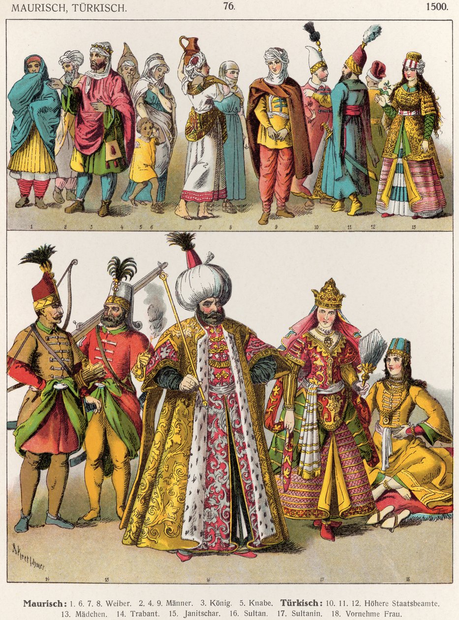 Costumes maures et turcs, vers 1500, de 