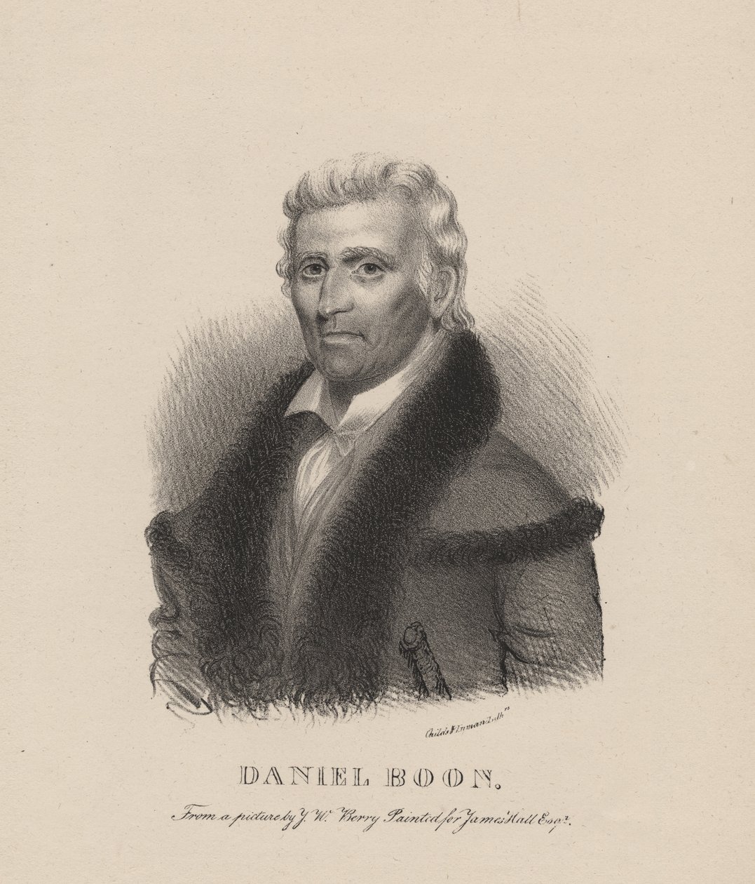 Daniel Boone, lithographie par C.G. Childs, 1830 - Albert Newsam
