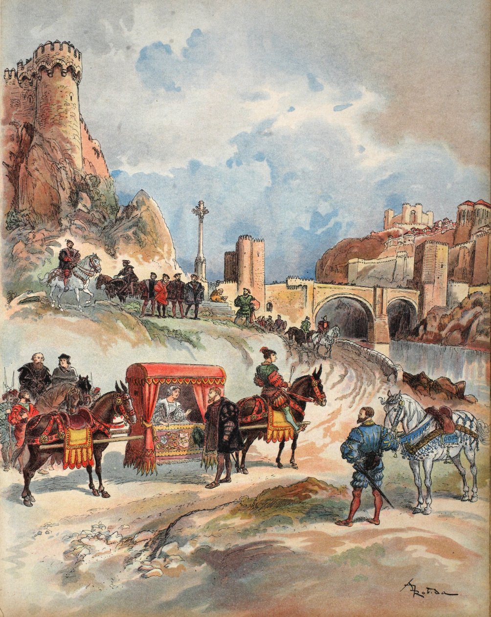 Marguerite de France rendant visite à son frère, illustration de 