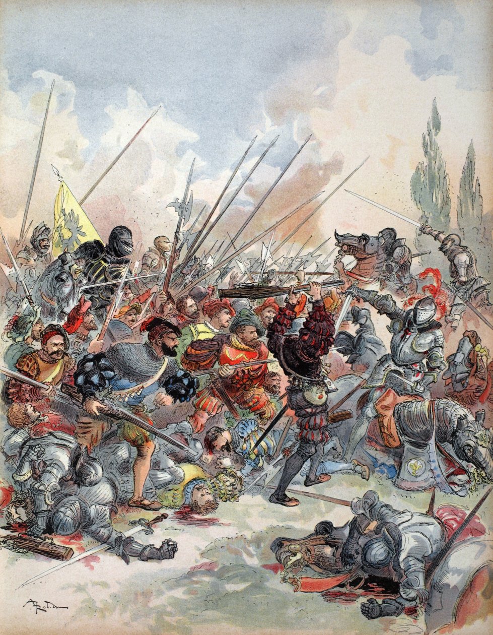 Le Roi à la bataille de Pavie, illustration de 