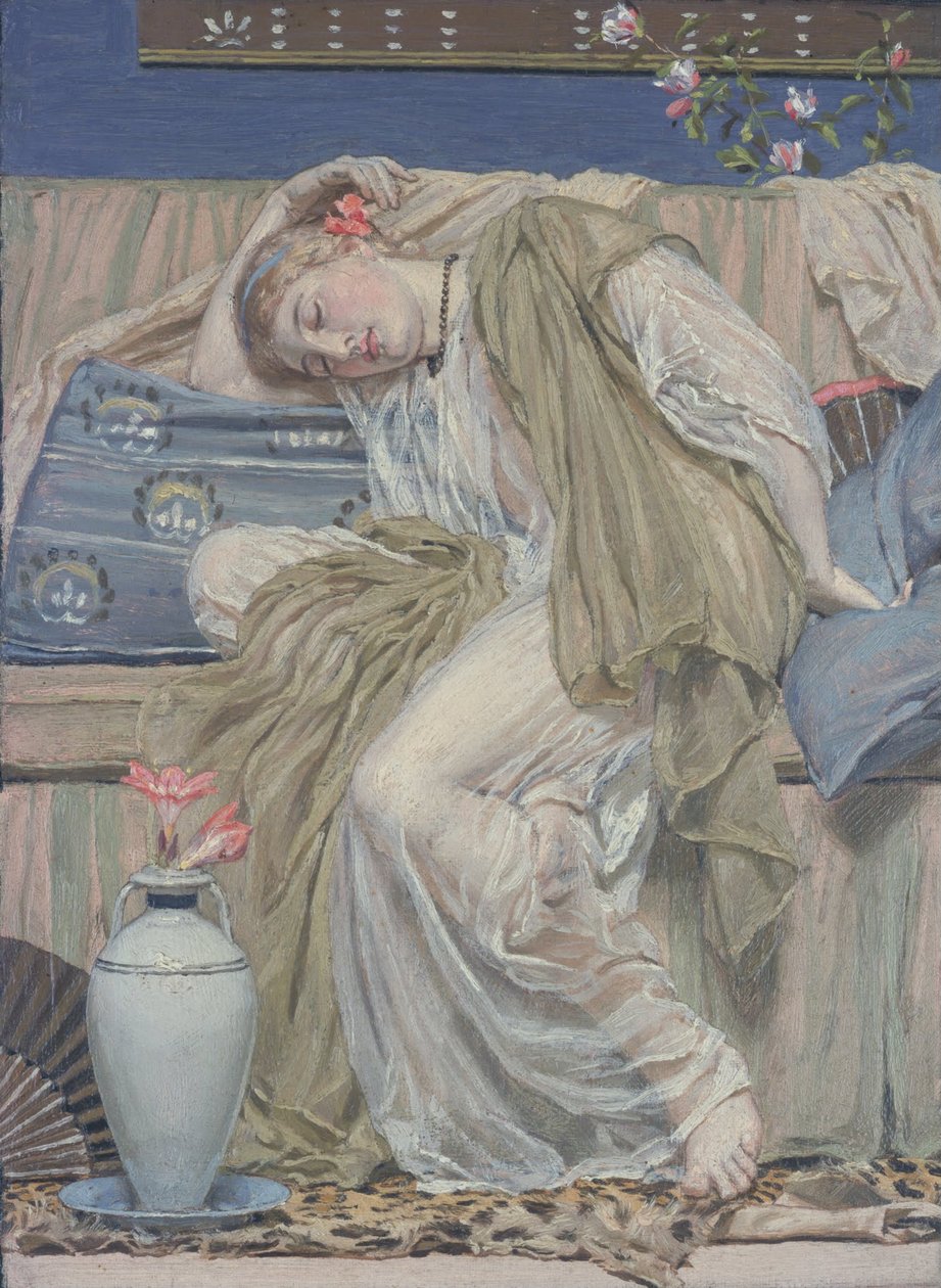 Une fille endormie - Albert Joseph Moore