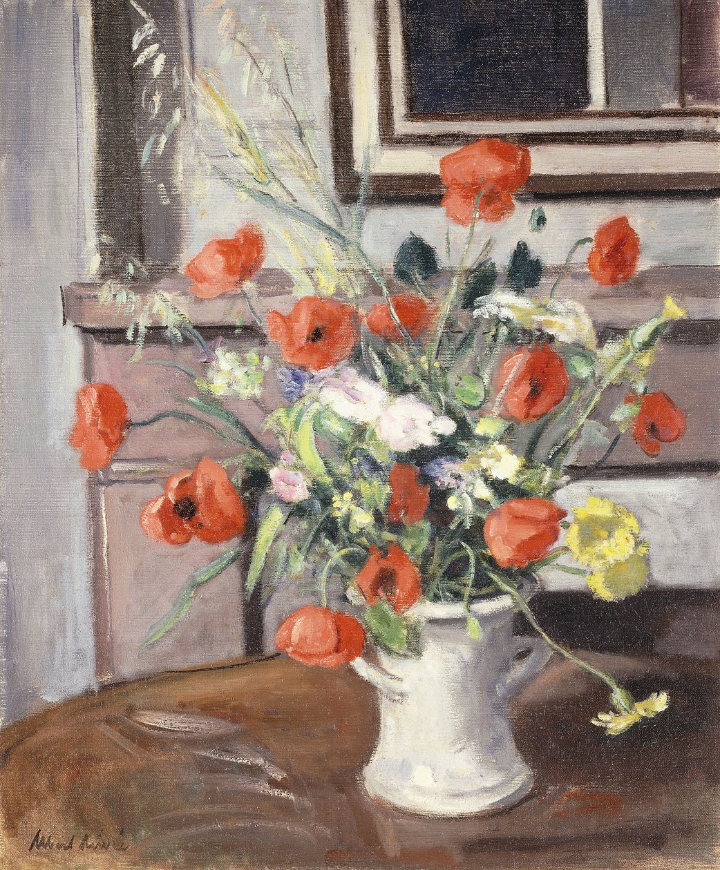 Vase de Coquelicots ; Vase of Poppies - Albert Andre