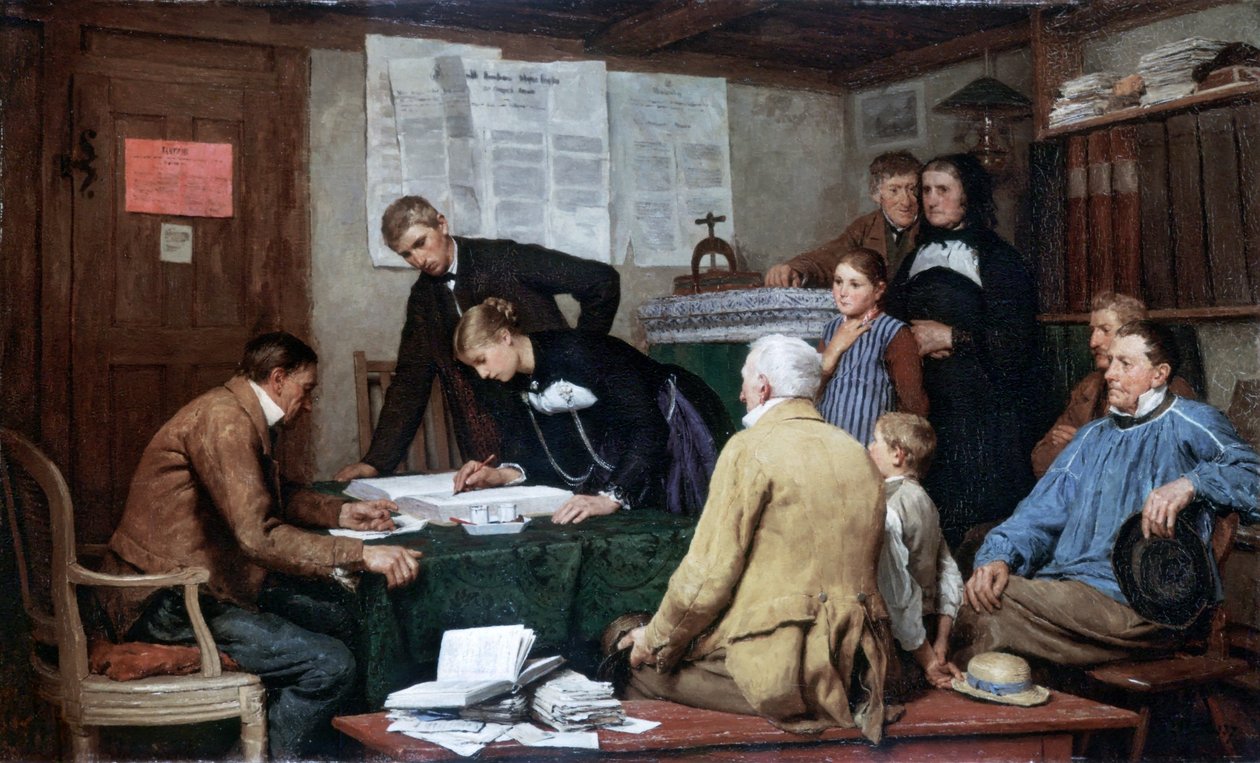 Mariage civil - Albert Anker