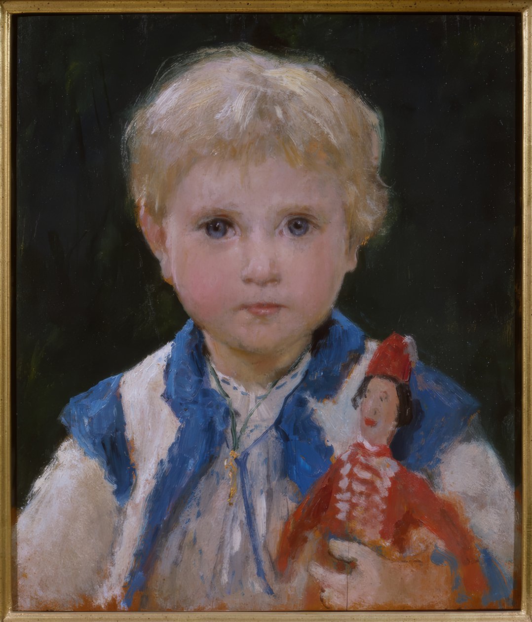 Fillette à la marelle - Albert Anker