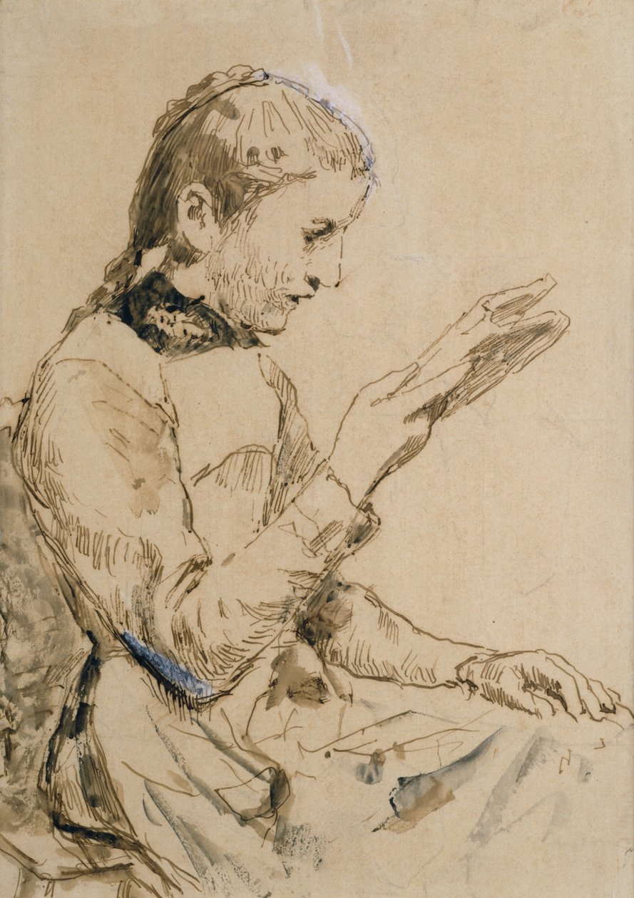 Fille lisant - Albert Anker