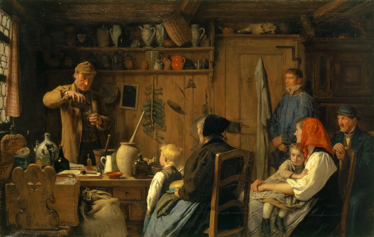 Le Charlatan I, 1879 - Albert Anker