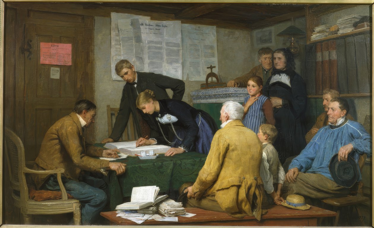 Le mariage civil - Albert Anker