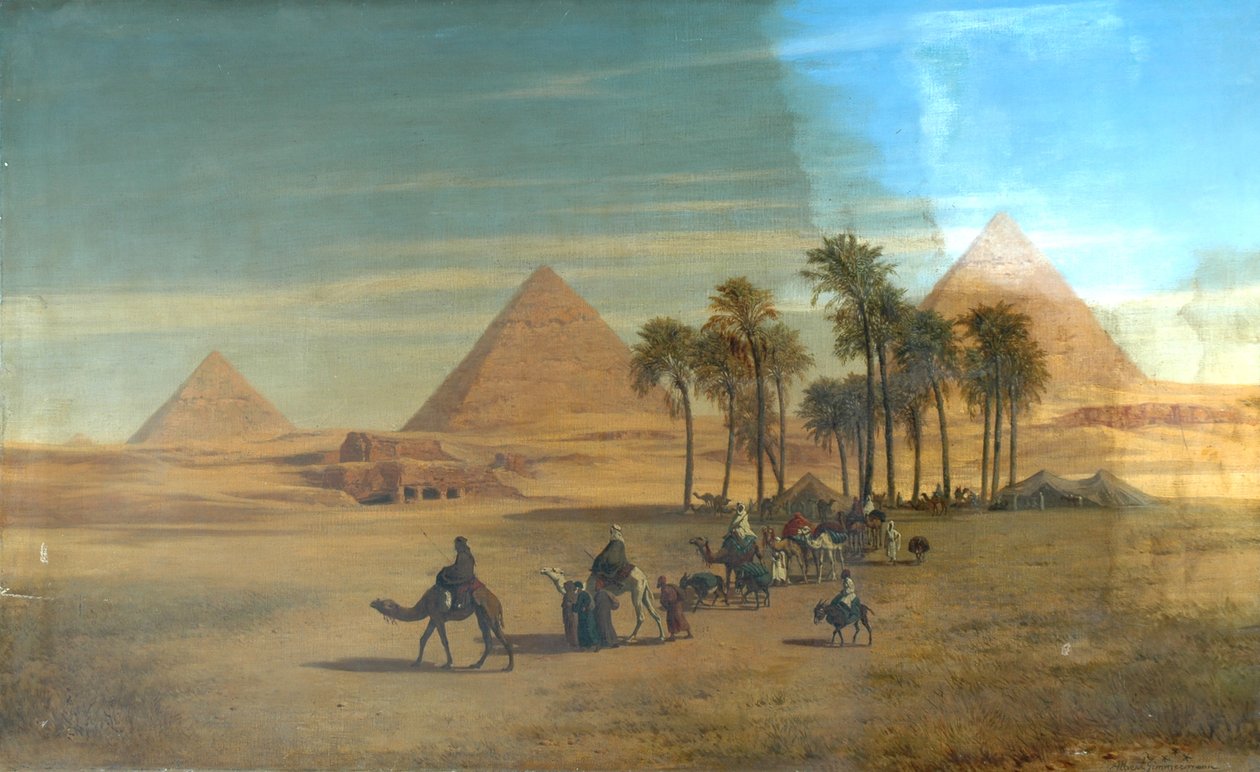 Les pyramides de Gizeh, Égypte - Albert August Zimmermann